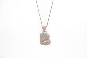 Pave Stone Bubble Initial Letter B