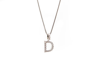 Sterling Silver Tennis Stone Initial D
