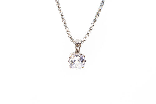 Silver Clear Pendant Necklace