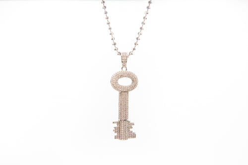 Pave Key Necklace