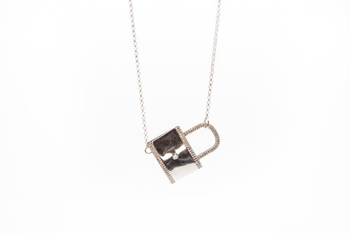 Sterling Silver Padlock Necklace