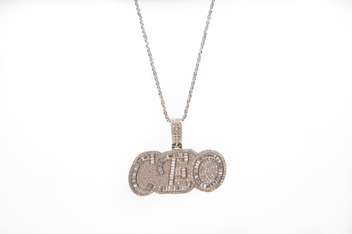 CEO Pave and Baguett Stones Necklace