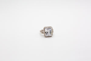 Square Pave Stone ring