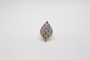 Sterling Silver Ring with Baguette set stones