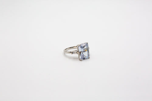 Sterling Silver ring with Sapphire Blue Stone
