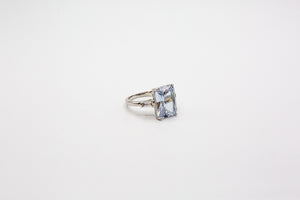 Sterling Silver ring with Sapphire Blue Stone