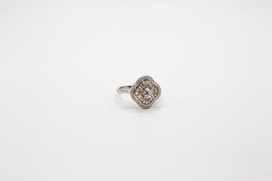 Sterling silver with baguette and pave stones