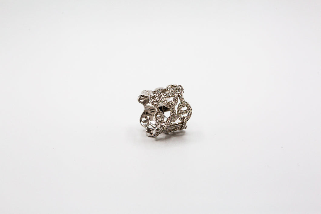 Inspired Gucci Ring with pave stones