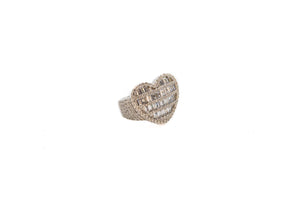 Sterling Silver Baguette Heart Ring