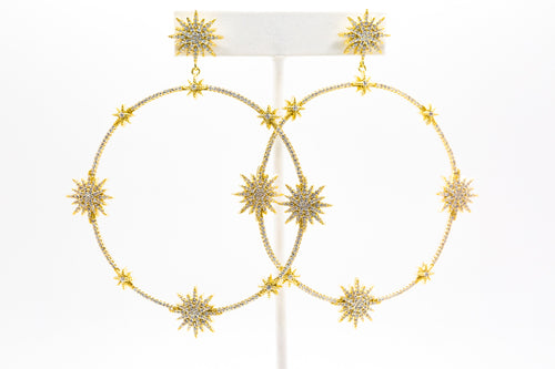 Starburst Hoop Earring