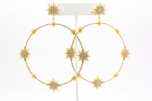 Starburst Hoop Earring