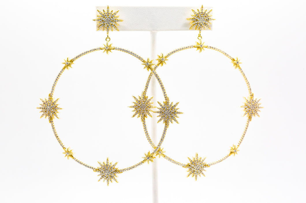 Starburst Hoop Earring