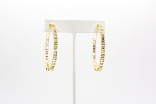 Baguette Hoop Earring