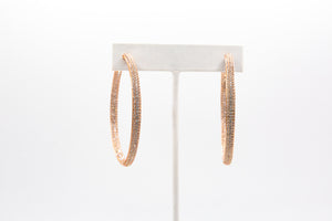 Rose Gold Pave Hoop Earring (medium)