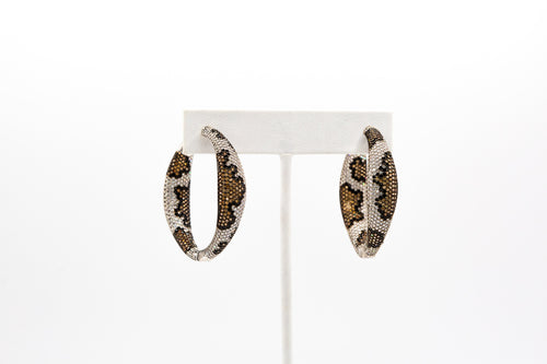 Animal Pave Hoop Earring