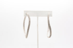Wavy Pave Hoop Earring